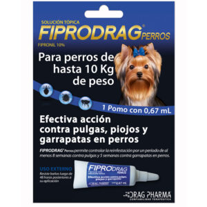 Pipeta Fiprodrag Perros hasta 10 kg – 1 unidad
