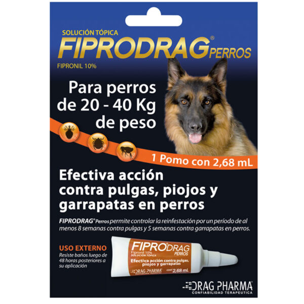 Pipeta Fiprodrag Perros de 20-40 kg Unidad