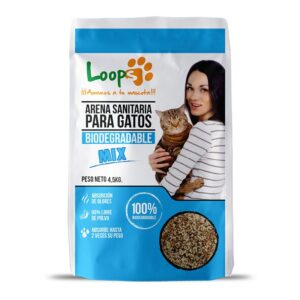 Arena Para Gatos Biodegradable Mix Loops Lavanda 4.5 KG