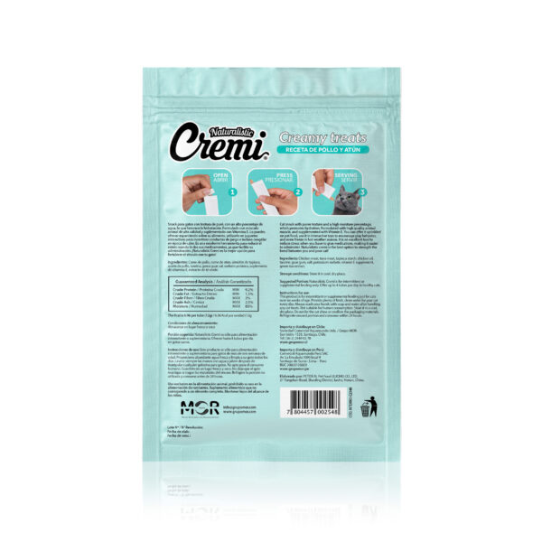 Naturalistic Cremi Chicken Tuna 5x12 GR (C2548) Grain Free - Imagen 3