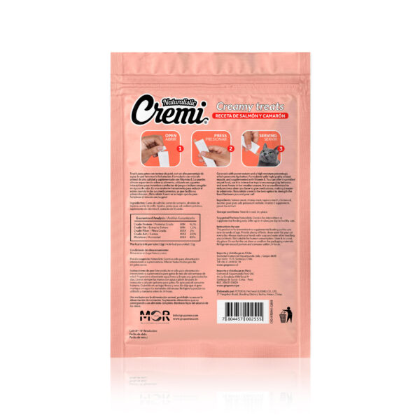Naturalistic Cremi Salmón & Shrimp 5x12 GR C2555) Grain Free - Imagen 3