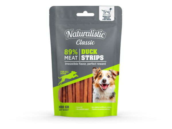 Snack Naturalistic Duck Strip 100gr