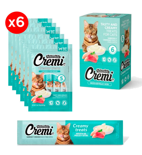 Caja Cremi Chicken & Tuna 6 Sachets 5x12GR (C2548)