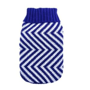 Chaleco Lana Lineas Azul Talla S (74701)