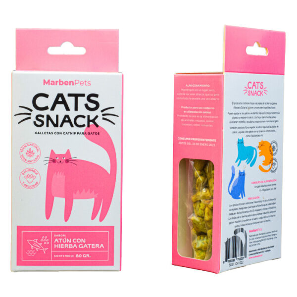 Cats Snack Galleta Atún Catnip 80 GR (CK1022)