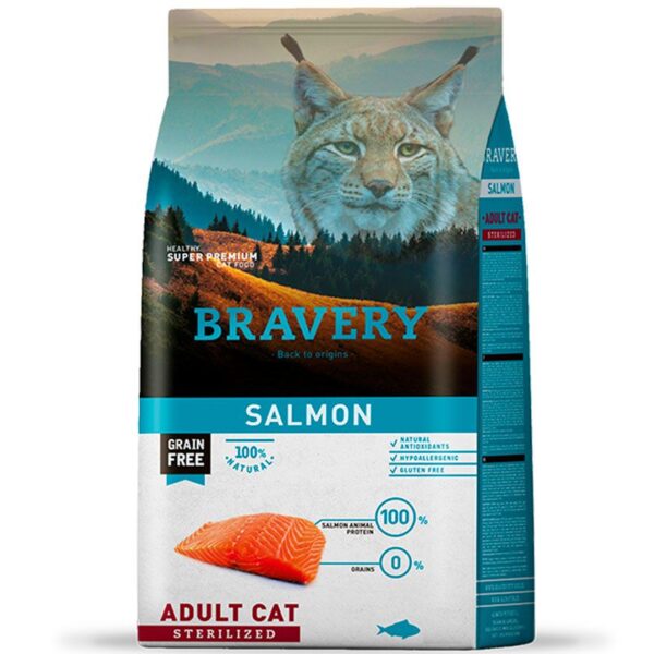 Bravery Salmón Adulto Cat Esterilizado 7 KG