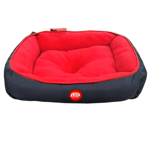 Cama Rectangular Lira Gris Rojo 75x65 cm - Imagen 2