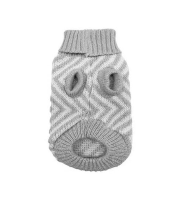 Chaleco Lana Lineas Gris Talla S (74701)