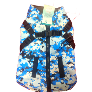 Parka Diseño Militar Azul Talla XL