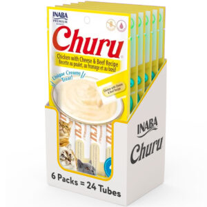 Caja Churu Cat Chicken Cheese Beef 6 Sachets 4 Tubos (USA670)