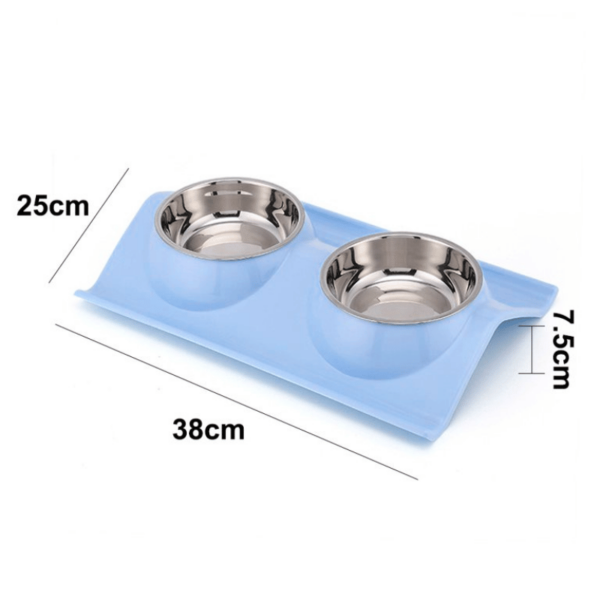 Comedero Bebedero Doble Anti Derrame (TQ0018-1) - Imagen 4