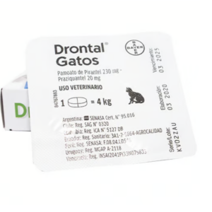 Antiparasitario Drontal Gato 4 KG 1 Comprimido