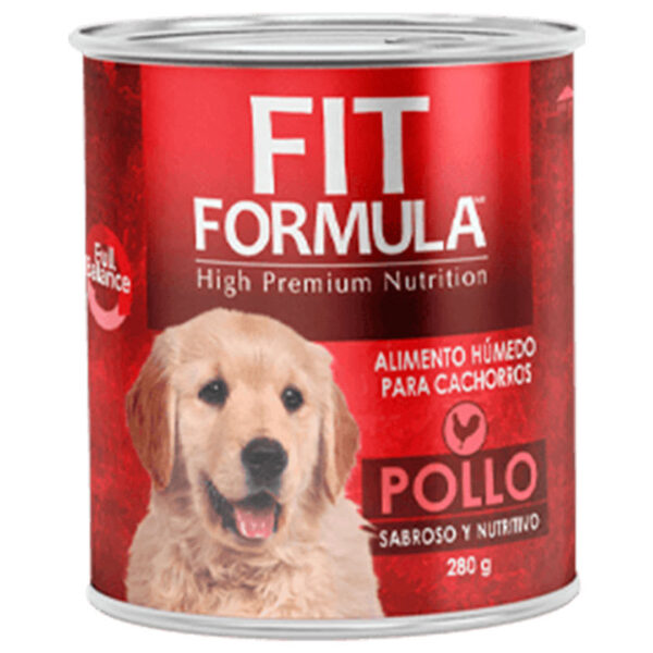 Lata Fit Fórmula Pollo Cachorro 280GR x12 Unidades