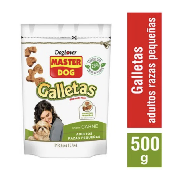 Caja Galletas Master Dog Carne Razas Pequeñas 12x500 gr