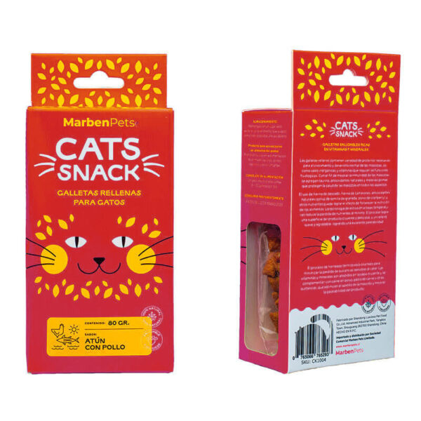 Cat Snack Galletas Rellenas (Atún/Pollo)80gr