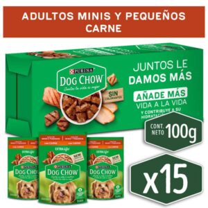Sachet Dog Chow Razas Pequeñas Carne 15 Unidades (091)