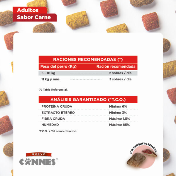 Caja Sachet Cannes Carne 100 GR 24 Unidades - Imagen 4