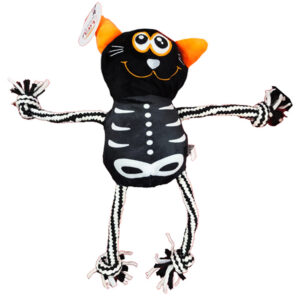 Juguete Peluche Halloween Gato Negro Con Cuerda (65504)