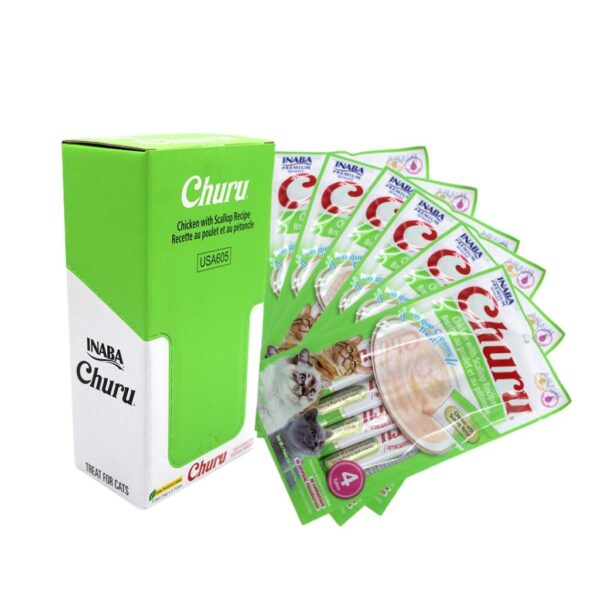 Caja Churu Cat Chicken with Scallop 6 Sachets de 4 Tubos