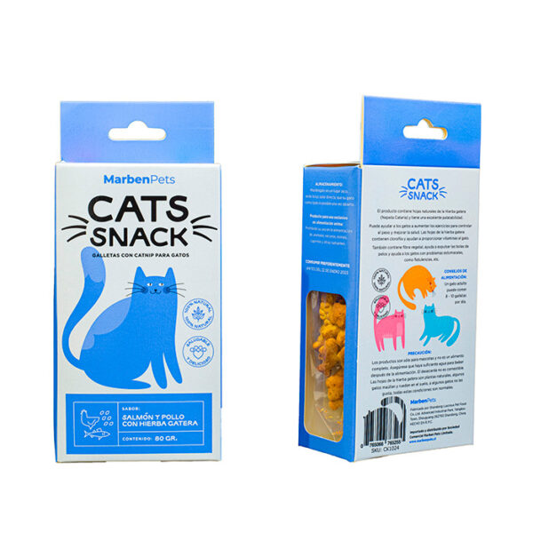 Cats Snack Galleta Salmón Pollo Catnip 80 GR (CK1024)