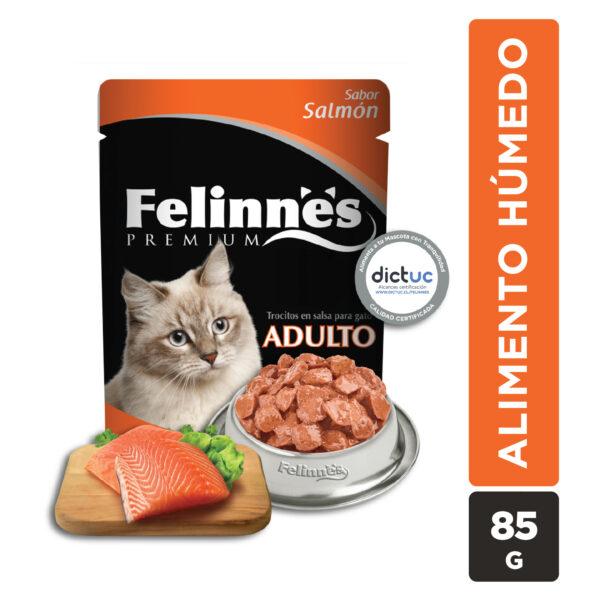 Sachet Felinnes Premium Salmón 85 GR 24 Unidades - Imagen 2