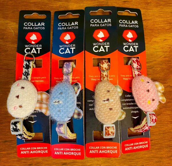 Collar Gato Diseños Conejo Oso Colores 1.0x36 cm (DN-32) - Imagen 3