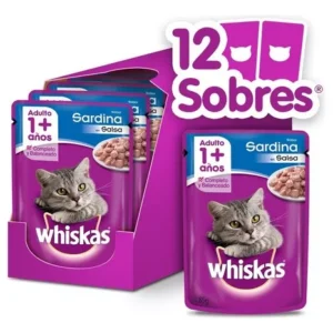 Caja Sachet Gato Whiskas Sardina 12 Unidades