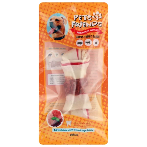 Hueso Triple Sabor L Pets Friends (6-7) (09516)