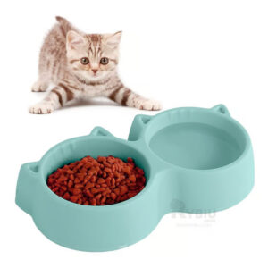 Plato Doble Mascotas Orejitas Colores Surtidos (92730) Unidad