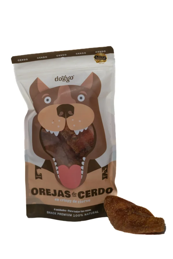 Snack Doggo para perro Orejas de Cerdo en Crispy de Ciervo