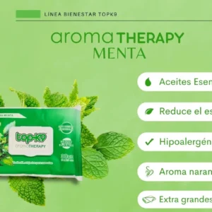 Toallitas Húmedas Therapy Menta 30 Unidades Top K9