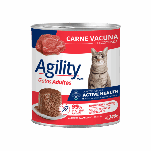 Lata Agility Gato Adulto Carne 340 GR