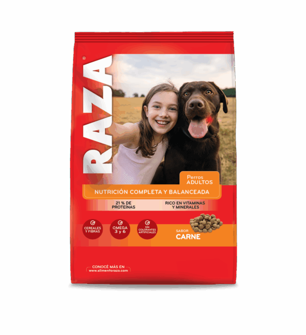 Raza Perro Adulto Carne 21 KG + 2 KG de Regalo
