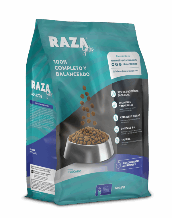 Raza Gato Pescado 10 KG +1 KG de Regalo - Rico en Omega 3