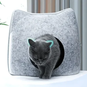 Cama Casa Diseño Gatito Color Gris - Grafito 43x32x57 CM (79970)