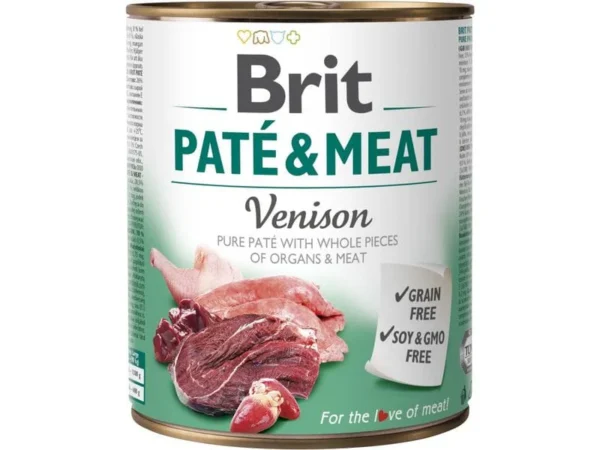 Lata para Perros Brit Care Pate & Meat Venison 800 GR
