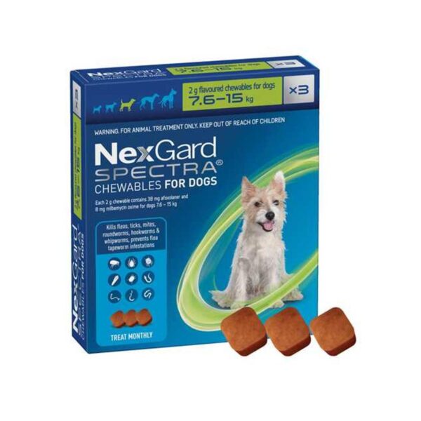 Nexgard Spectra 7.6 A 15KG 3 Comprimidos - Imagen 2