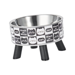Plato plástico con patitas Black & White 160 ml (CW368-1)